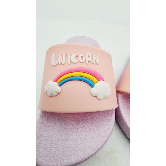 Unicorn slippers girls slide on shoes size 20/21 - Picture 5 of 7